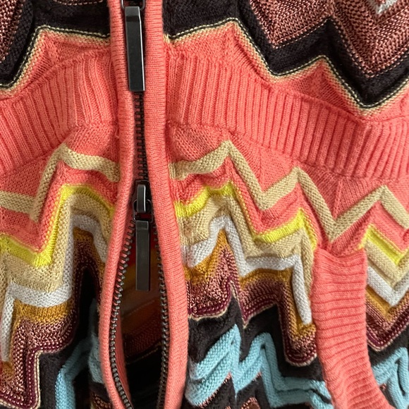 Girls zigzag cardigan Missoni for Target, Size large, double zipper - Picture 2 of 4